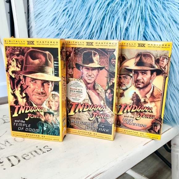 Indiana Jones, VHS, Trilogy, 3 Movie, Box Set, Vintage, 1999, Good Condition - Picture 4 of 16